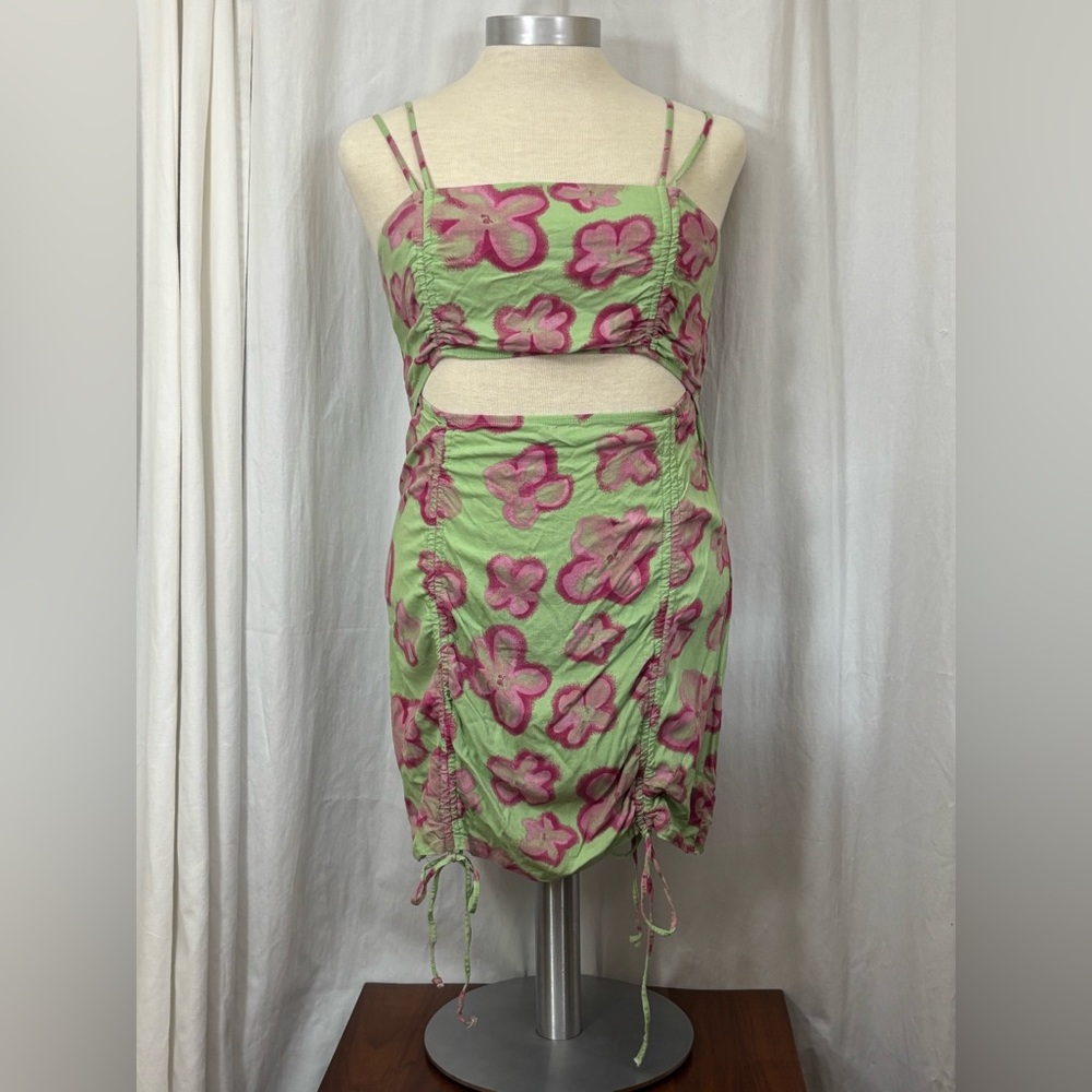 Wild Fable green and pink floral dress